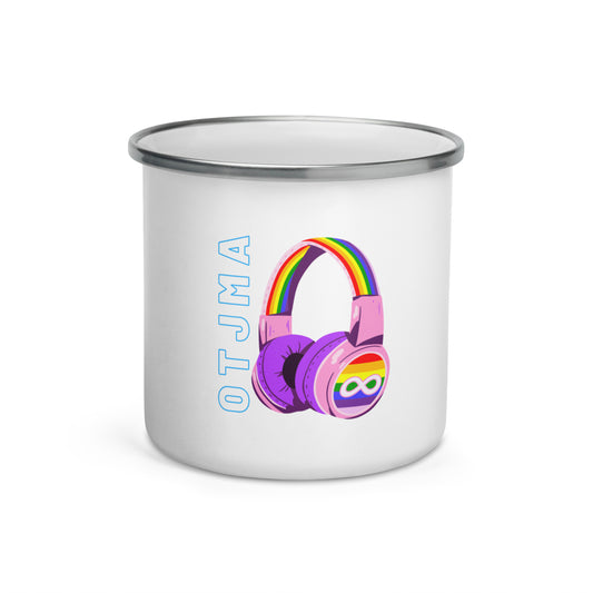 OTJMA Headphones Enamel Mug